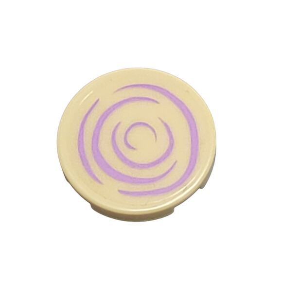 LEGO Lumber Slice‎ Tree Ring Round Tile 2x2 Tan Lavender 14769pb013 41051 Brave - Picture 1 of 2